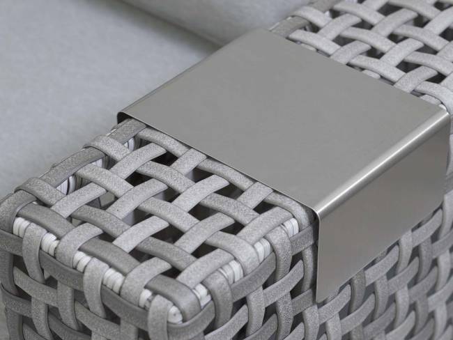 "Тито" лаунж-зона из искусственного ротанга, цвет серый (К)