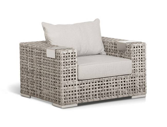"Тито" лаунж-зона из искусственного ротанга, цвет серый (К)