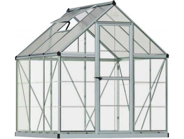 Теплица с гибридным остеклением HYBRID 6*8 (серый) Теплица с гибридным остеклением HYBRID 6*8 (серый)