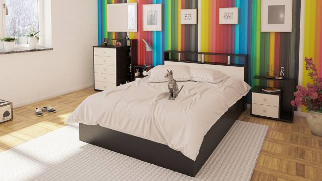 Комод Камелия цвет венге/дуб лоредо Комод Камелия цвет венге/дуб лоредо