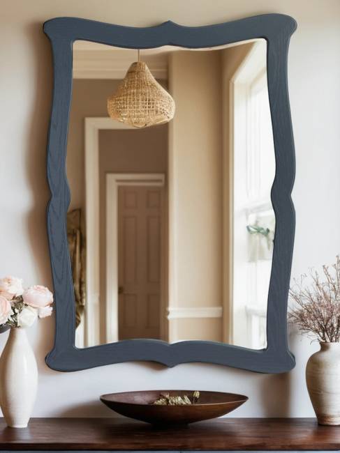 Зеркало навесное Берже 23 серый графит 97 см х 67 см