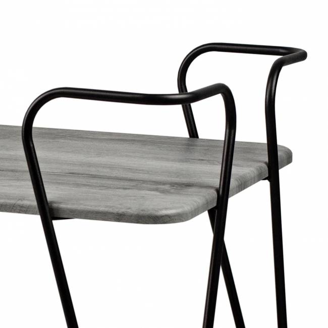 Стол сервировочный Эстер черный/орех гикори grey Стол сервировочный Эстер черный/орех гикори grey