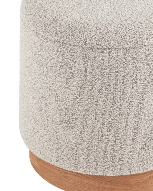 Пуф с ящиком Холли S букле бежевый