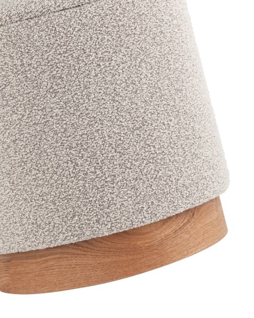 Пуф с ящиком Холли S букле бежевый