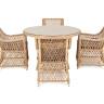 "Доппио" обеденная группа плетеная, цвет соломенный