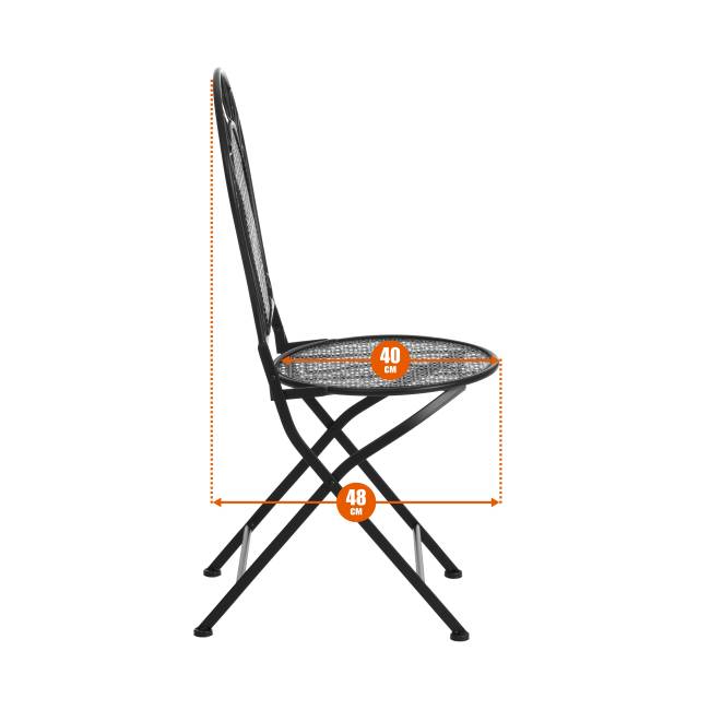 Комплект (стол + 2 стула) Secret de Maison Амальфи/Amalfi металл, античный белый античный белый металл