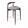Стул Нобл полубарный серый, опора бук коричневый