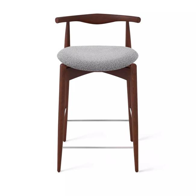 Стул Нобл полубарный серый, опора бук коричневый