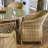 "Равенна" плетеное кресло из искусственного ротанга, цвет соломенный