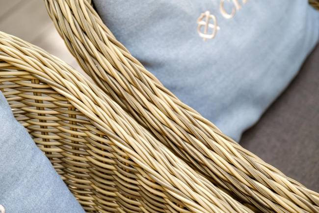 "Равенна" плетеное кресло из искусственного ротанга, цвет соломенный