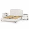 Кровать 1600 с ортопедическим основанием Валенсия и две тумбочки цвет белый шагрень Кровать 1600 с ортопедическим основанием Валенсия и две тумбочки цвет белый шагрень