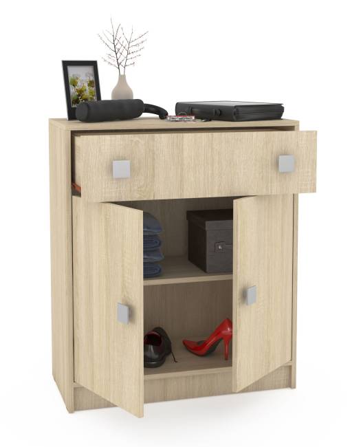 Комод с одним ящиком и дверками Глория 2 цвет дуб сонома