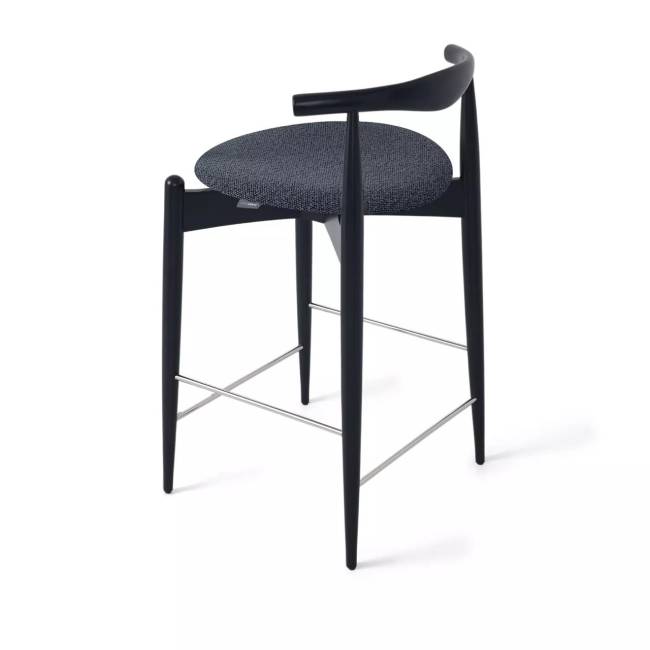Стул Нобл полубарный графит, опора бук черный