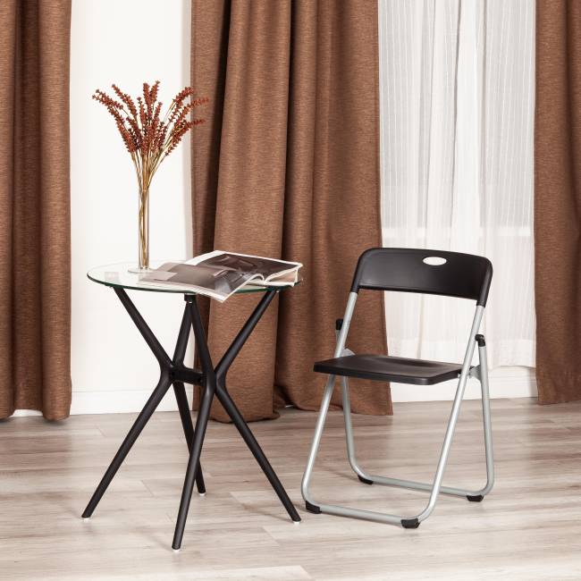 Стул складной FOLDER (mod. 3017H) каркас: металл, сиденье/спинка: пластик, 49 x 46.5 x 73.5 см, black (черный) / grey (серый) (Комплект из 6 шт.) черный, серый каркас: металл, сиденье/спинка: пластик Стул складной FOLDER (mod. 3017H) каркас: металл, сиденье/спинка: пластик, 49 x 46.5 x 73.5 см, black (черный) / grey (серый) (Комплект из 6 шт.) черный, серый каркас: металл, сиденье/спинка: пластик