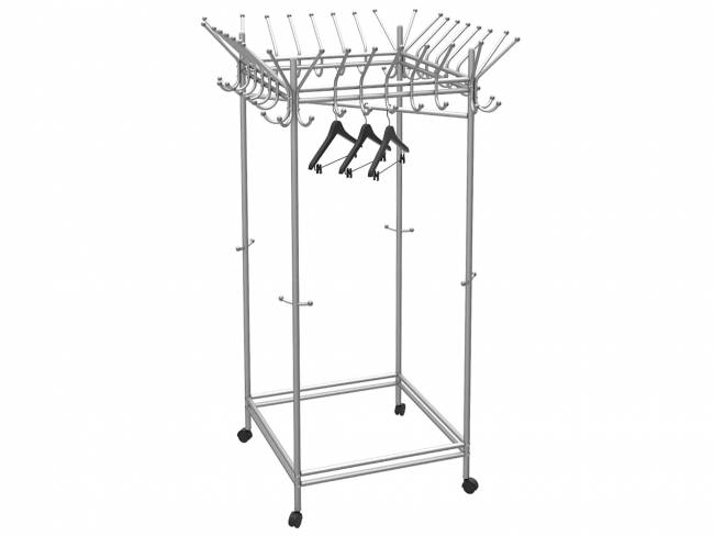 Вешалка напольная на колесах Пико 23 металлик Вешалка напольная на колесах Пико 23 металлик
