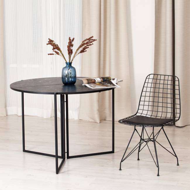 Стол складывающийся YOOP (mod. 1202) ЛДСП+меламин/металл, 100 х 100 х 72 см, чёрный мрамор/чёрный чёрный мрамор/чёрный ЛДСП+меламин/металл Стол складывающийся YOOP (mod. 1202) ЛДСП+меламин/металл, 100 х 100 х 72 см, чёрный мрамор/чёрный чёрный мрамор/чёрный ЛДСП+меламин/металл