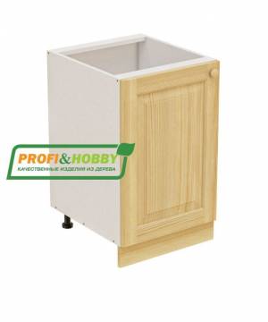Тумба 500х530х720 + фасад сосна бесцветный лак
