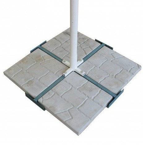 Зонт уличный 3,0х3.0 м стальной каркас, с подставкой