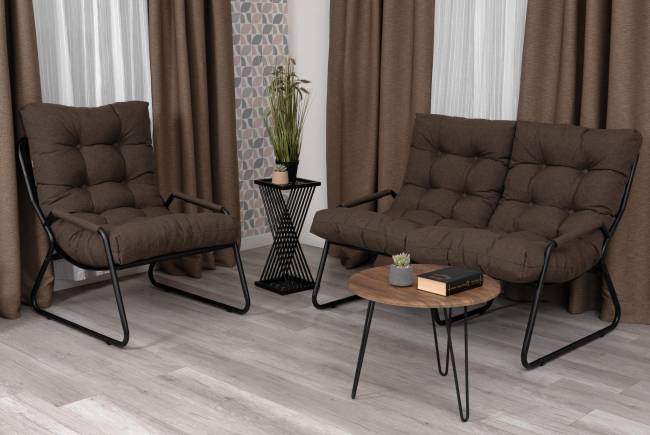 Диван Эрго/Ergo рогожка, коричневый, 3м7-147 коричневый рогожка