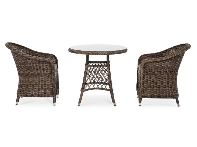 "Эспрессо - 80 R" обеденная группа плетеная, цвет коричневый