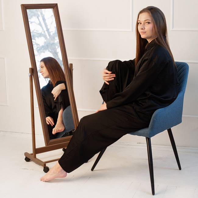 Зеркало напольное BeautyStyle 27 средне-коричневый 135 см х 42,5 см