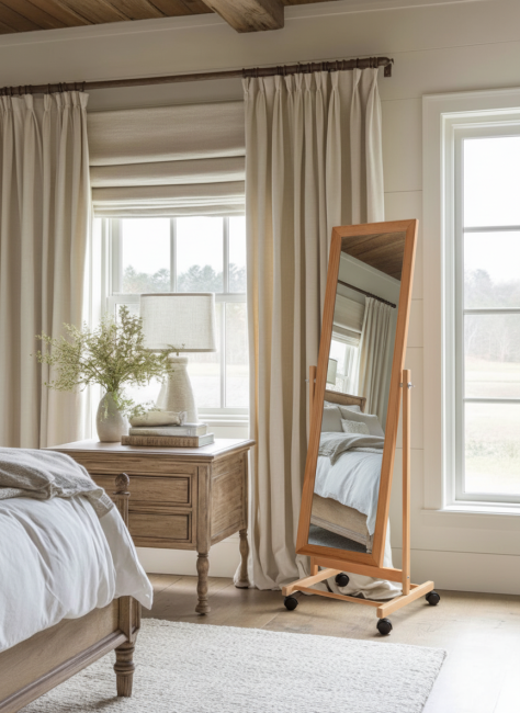 Зеркало напольное BeautyStyle 27 светло-коричневый  135 см х 42,5 см