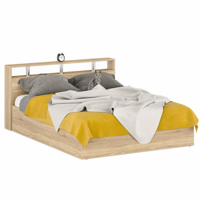 Кровать 1600 Камелия + две тумбы цвет дуб сонома Кровать 1600 Камелия + две тумбы цвет дуб сонома