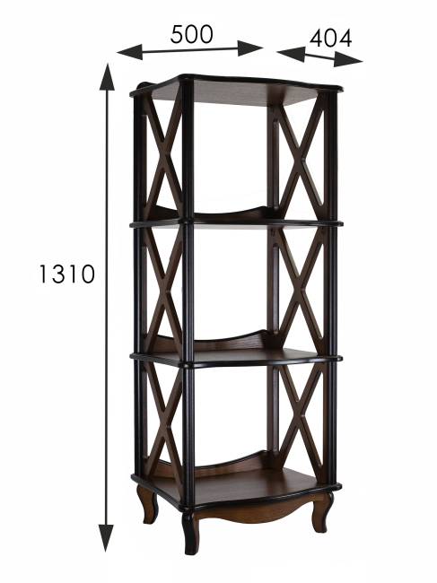 Этажерка-стеллаж Джульетта 3 уровня, орех Л