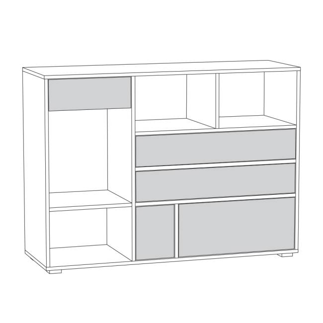 Комод Вайс 10.104 цвет винтаж/камень тёмный/бензин/белый премиум Комод Вайс 10.104 цвет винтаж/камень тёмный/бензин/белый премиум