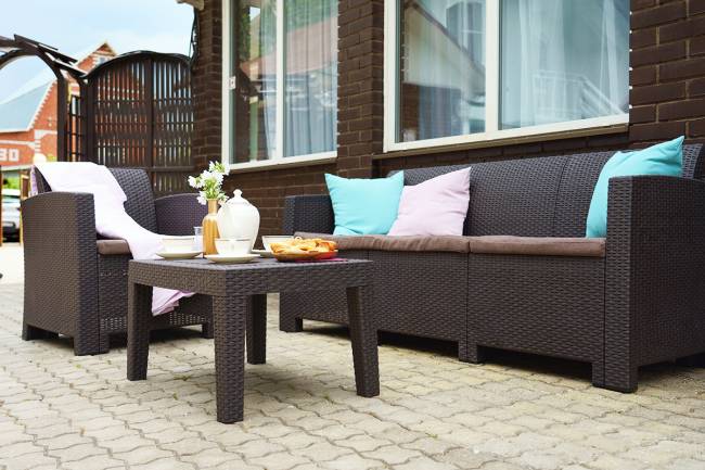 Комплект мебели АРИЗОНА Сет Макс / ARIZONA Set Max, антрацит (на 5 персон)