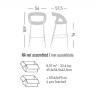 Кресло барное пластиковое Moema Stool 75 560х575х1090 мм Кресло барное пластиковое Moema Stool 75 560х575х1090 мм