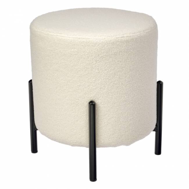 Стул-пуф Otis белый, искусственный мех Стул-пуф Otis белый, искусственный мех