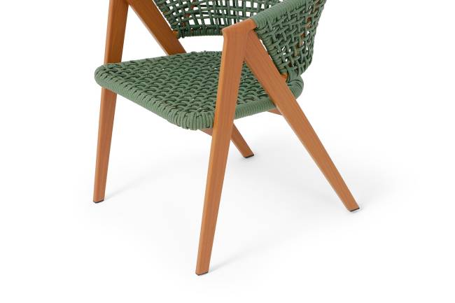 "Амстердам" стул плетеный из роупа, каркас алюминий, роуп зеленый круглый "Амстердам" стул плетеный из роупа, каркас алюминий, роуп зеленый круглый