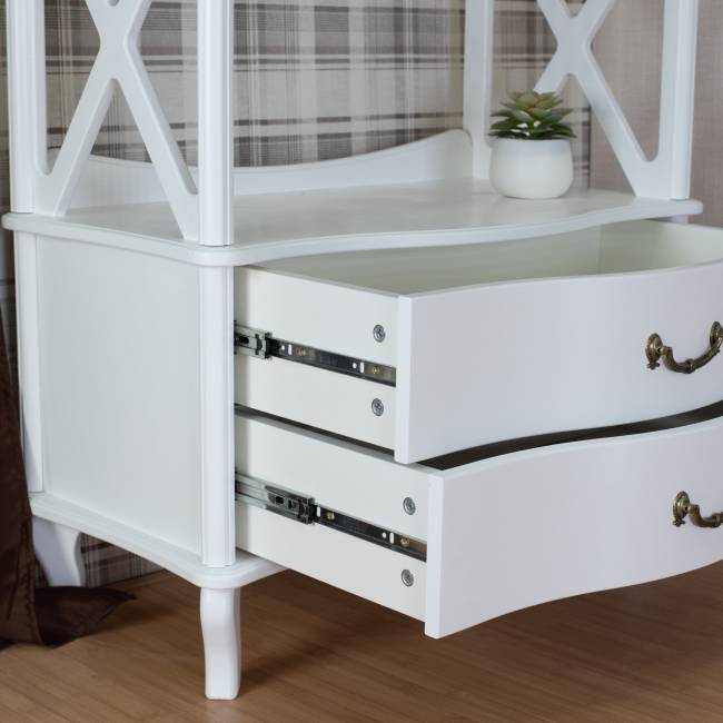 Этажерка Джульетта-4 широкая, молочный дуб Л