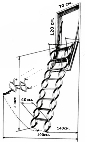 Чердачная лестница Nozycowe Verticale Чердачная лестница Nozycowe Verticale