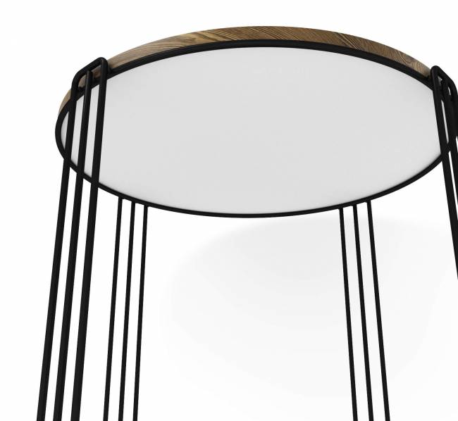 Столик кофейный Sheffilton SHT-CT33 черный муар/светлый орех