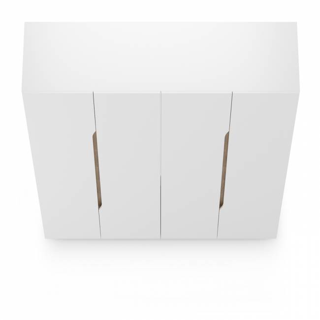 Два шкафа двустворчатых Муссон цвет белый/дуб эндгрейн элегантный Два шкафа двустворчатых Муссон цвет белый/дуб эндгрейн элегантный