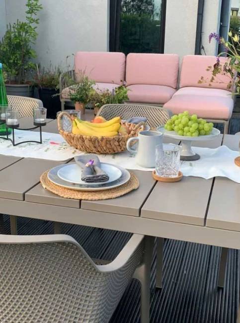 Пуф пластиковый с подушкой Komodo Pouf тортора, розовый 720х720х475 мм Пуф пластиковый с подушкой Komodo Pouf тортора, розовый 720х720х475 мм