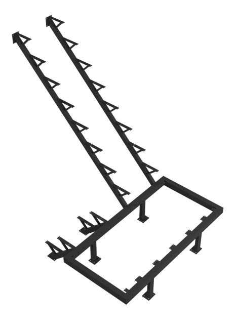 Каркас к лестнице ЛЕС-06 универсальной (поворот 180 градусов) 2334 проем 1800-2600, Белый Каркас к лестнице ЛЕС-06 универсальной (поворот 180 градусов) 2334 проем 1800-2600, Белый