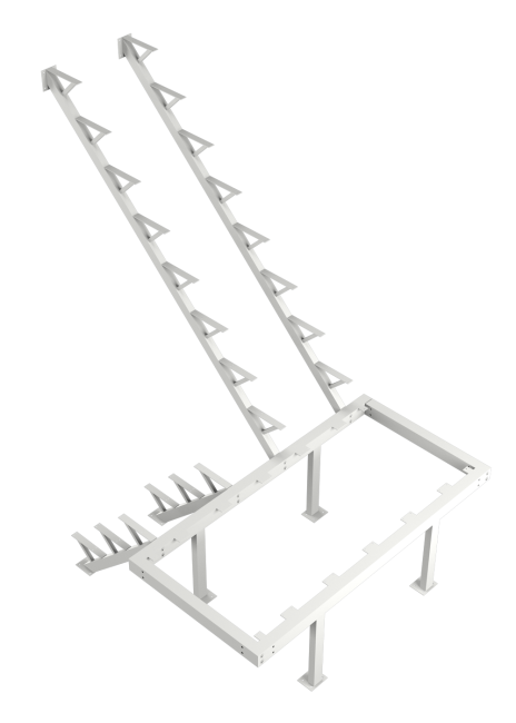 Каркас к лестнице ЛЕС-06 универсальной (поворот 180 градусов) 2334 проем 1800-2600, Белый Каркас к лестнице ЛЕС-06 универсальной (поворот 180 градусов) 2334 проем 1800-2600, Белый