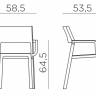 Кресло пластиковое Trill Armchair бирюзовый 585х535х825 мм Кресло пластиковое Trill Armchair бирюзовый 585х535х825 мм