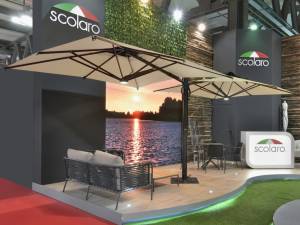 Зонт профессиональный двухкупольный 2.9х6.3 м Galaxia Dual T Carbon антрацит, слоновая кость 2900х6300 мм