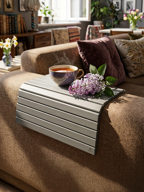 Накладка на диван П 7 серый