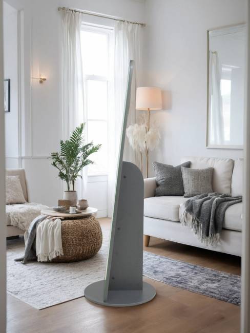 Зеркало напольное Стелла 1 графит темный  157,8 см х 40,4 см