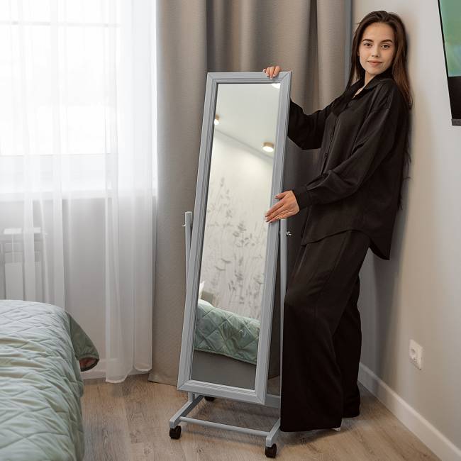 Зеркало напольное В 27Н серый 137 см х 42,5 см Зеркало напольное В 27Н серый 137 см х 42,5 см