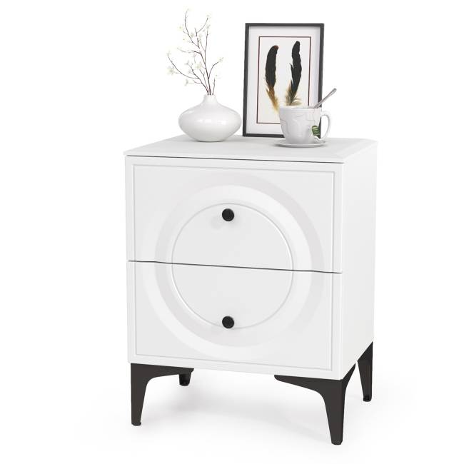 3-х дверный шкаф с кроватью с мягкой спинкой Валенсия 1600 и двумя тумбочками цвет белый шагрень/ткань велутто 19 3-х дверный шкаф с кроватью с мягкой спинкой Валенсия 1600 и двумя тумбочками цвет белый шагрень/ткань велутто 19