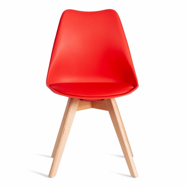 Стул TULIP (mod. 73-1) / 1 шт. в упаковке дерево/пластик/экокожа, 47,5x55x80 см, Красный (Red) красный дерево/пластик/экокожа Стул TULIP (mod. 73-1) / 1 шт. в упаковке дерево/пластик/экокожа, 47,5x55x80 см, Красный (Red) красный дерево/пластик/экокожа