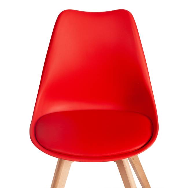 Стул TULIP (mod. 73-1) / 1 шт. в упаковке дерево/пластик/экокожа, 47,5x55x80 см, Красный (Red) красный дерево/пластик/экокожа Стул TULIP (mod. 73-1) / 1 шт. в упаковке дерево/пластик/экокожа, 47,5x55x80 см, Красный (Red) красный дерево/пластик/экокожа