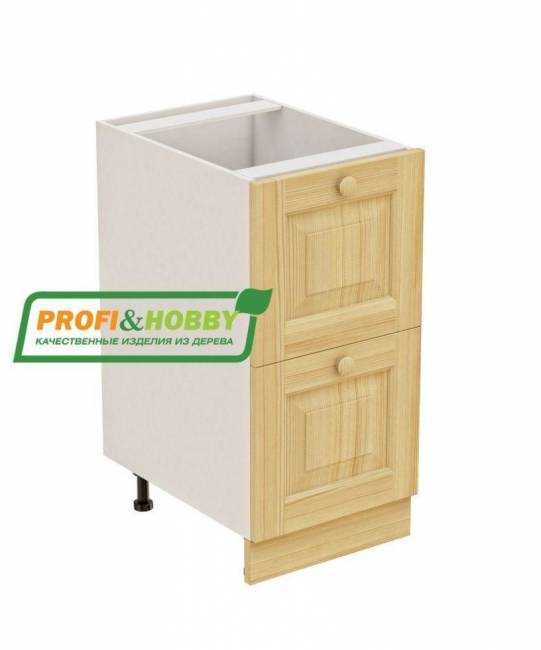 Тумба 2 ящика 400х530х720 + фасад сосна бесцветный лак Тумба 2 ящика 400х530х720 + фасад сосна бесцветный лак
