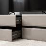 Две открытых полки Сидней и ТВ-тумба цвет антрацит/МДФ веллюто капучино Две открытых полки Сидней и ТВ-тумба цвет антрацит/МДФ веллюто капучино